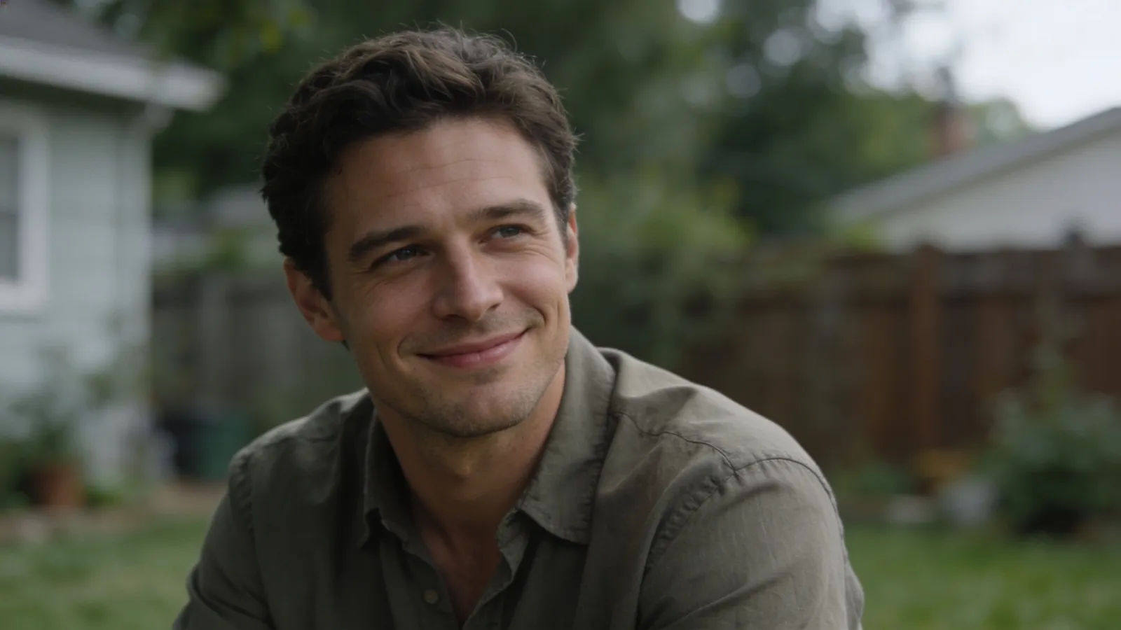 Relatable everyday guy with warm friendly expression outdoors