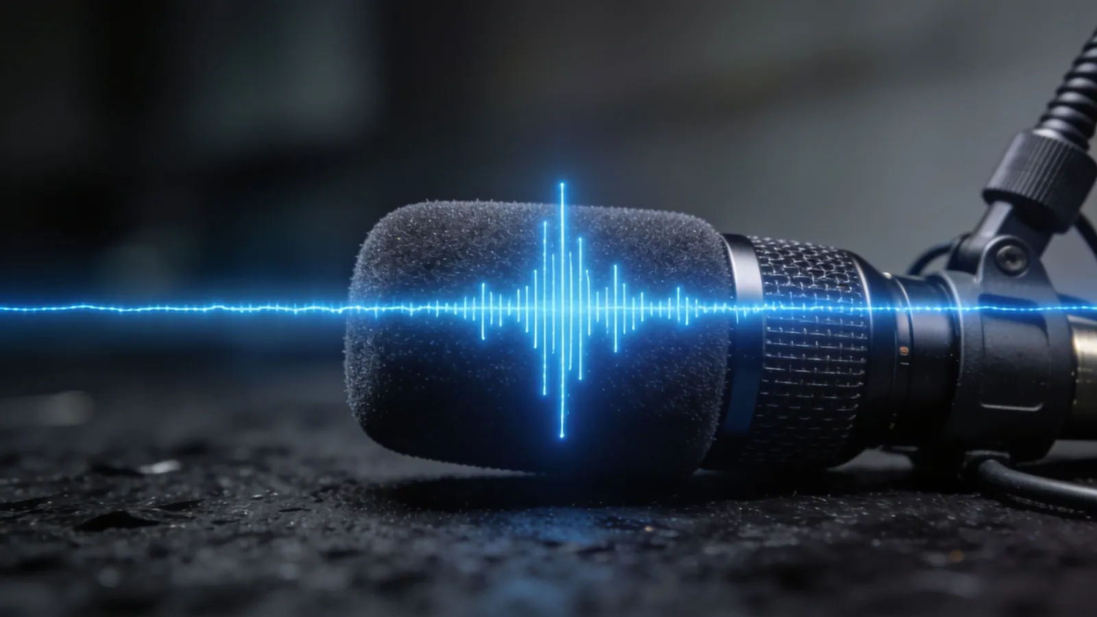Steady waveform across a field microphone windscreen