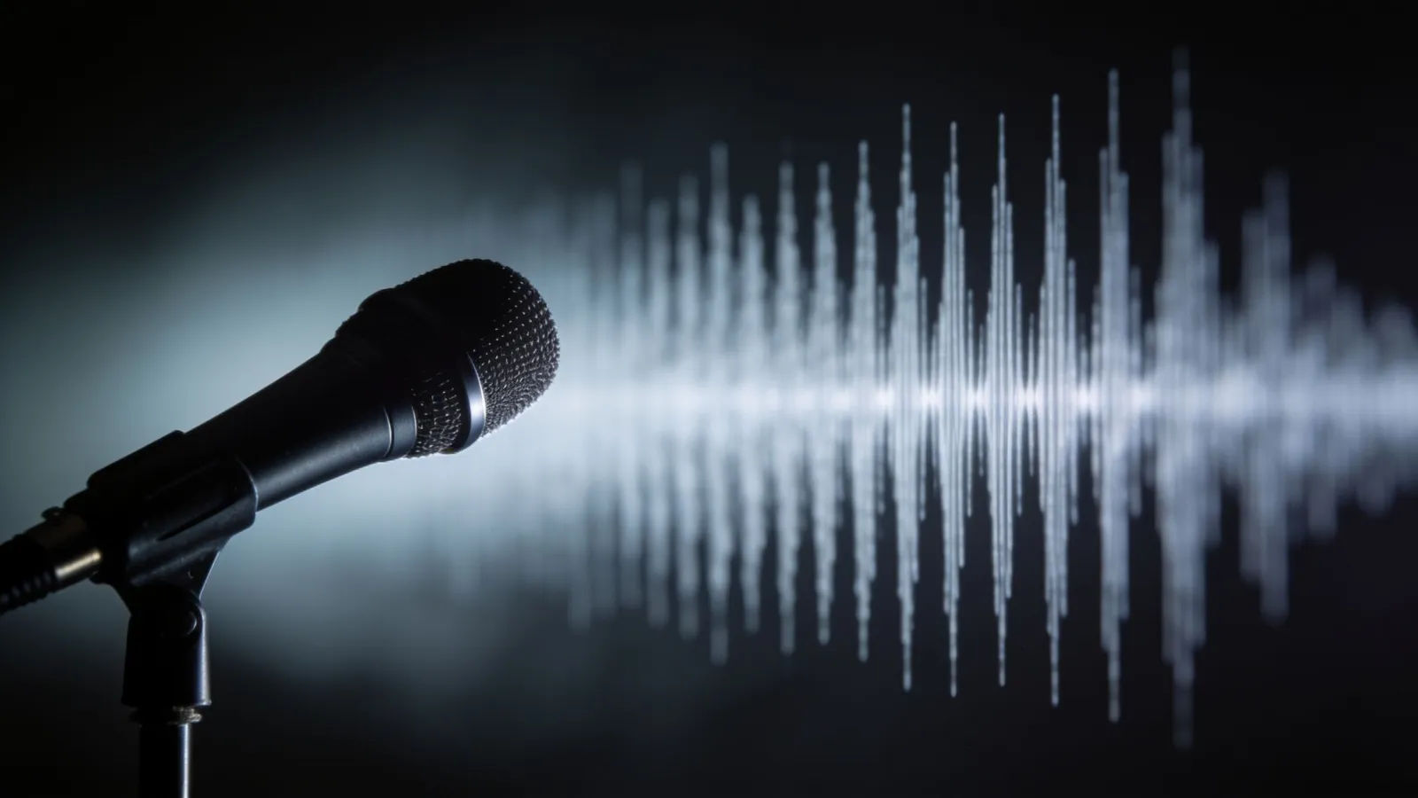 Even measured waveform and broadcast microphone