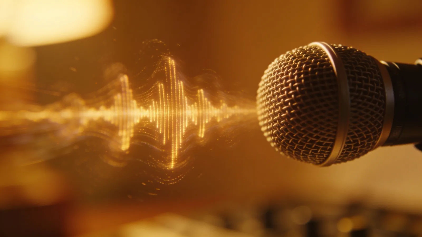 Small microphone with soft wobbly timid waveform