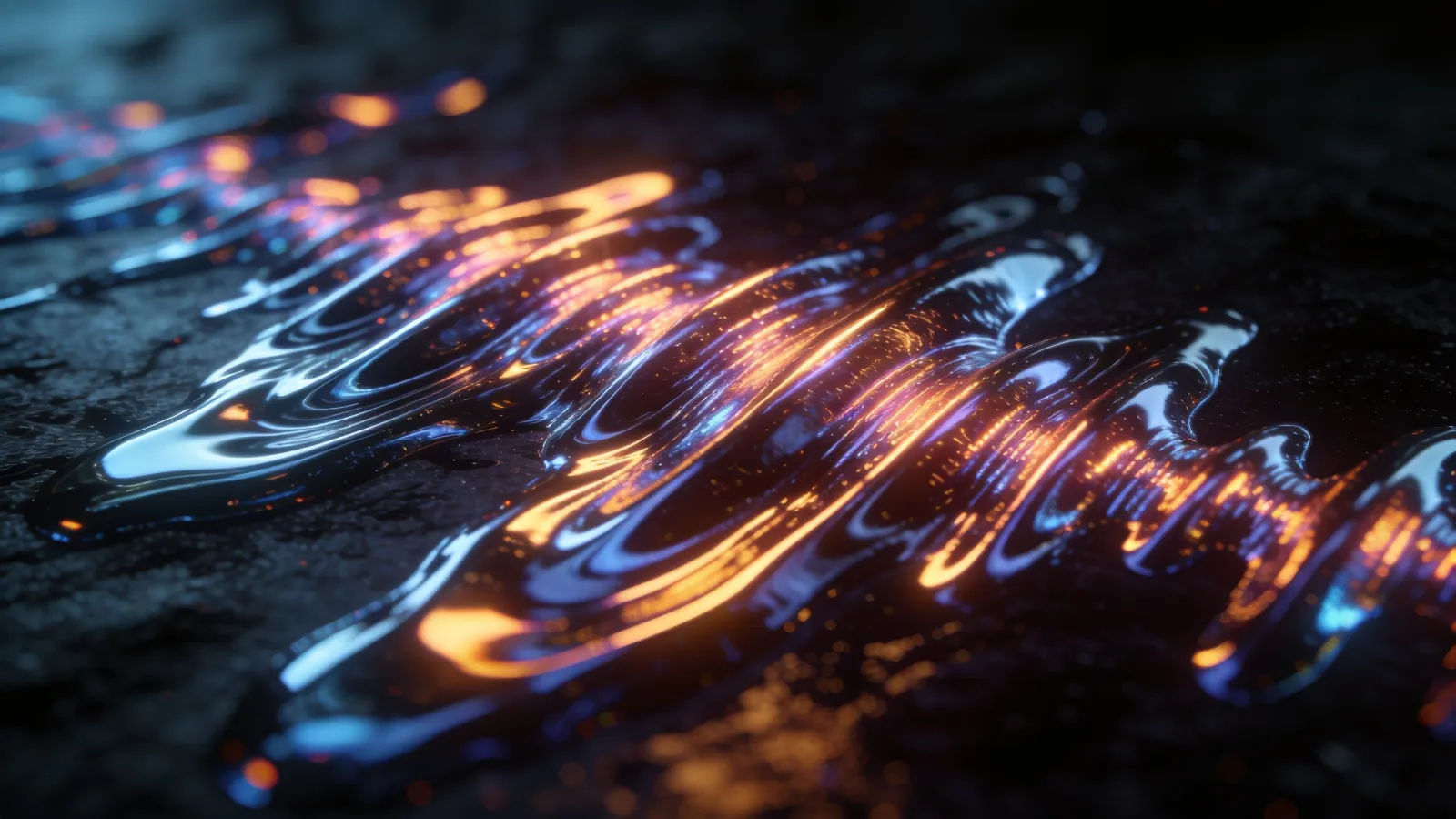 Oily liquid-metal audio waveform