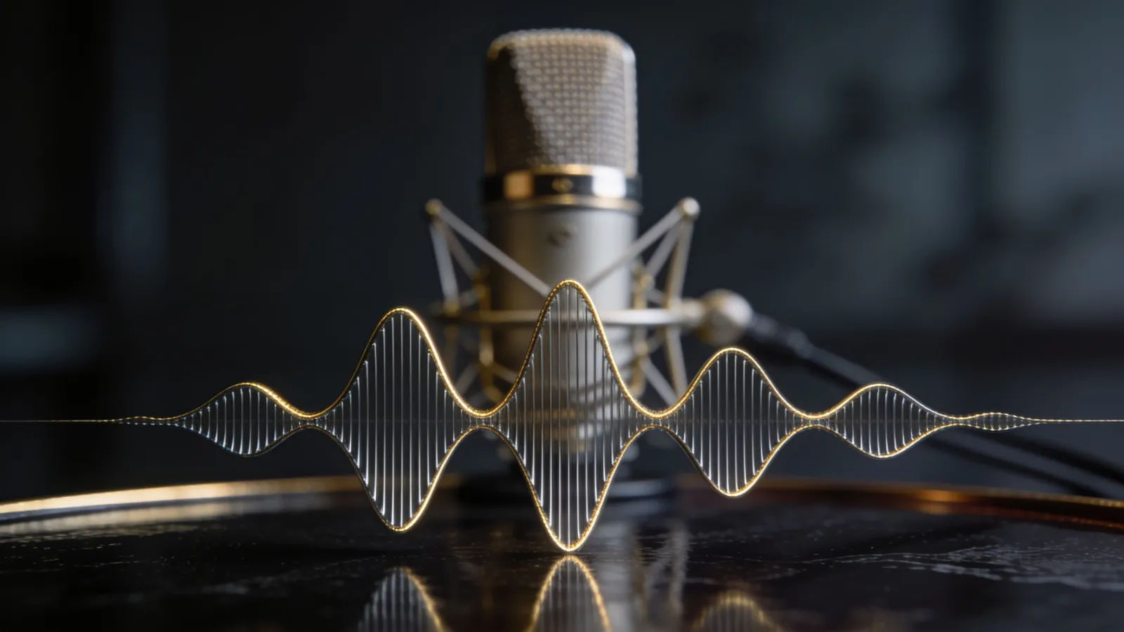 Crisp refined waveform by an ornate microphone