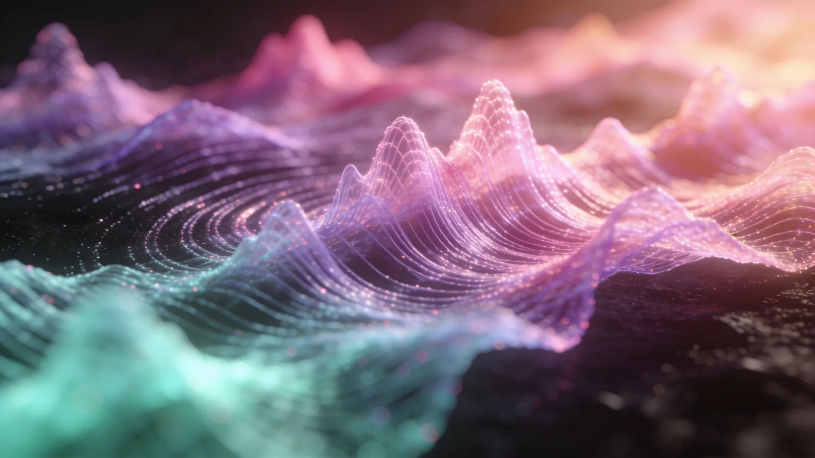 Bright upbeat audio waveform