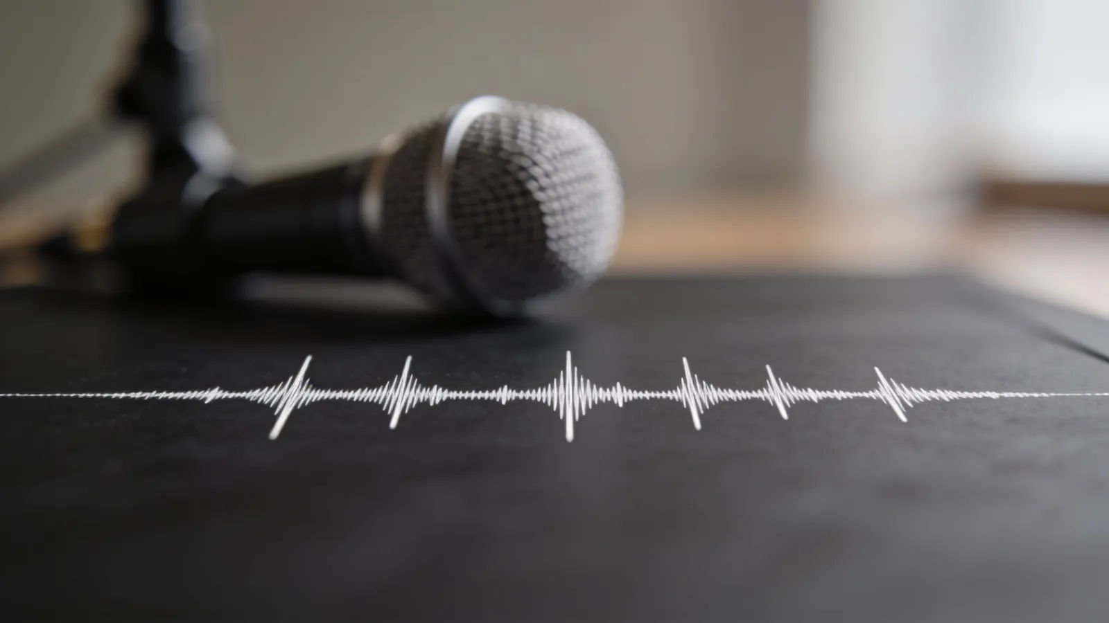 Even steady waveform by a simple studio microphone