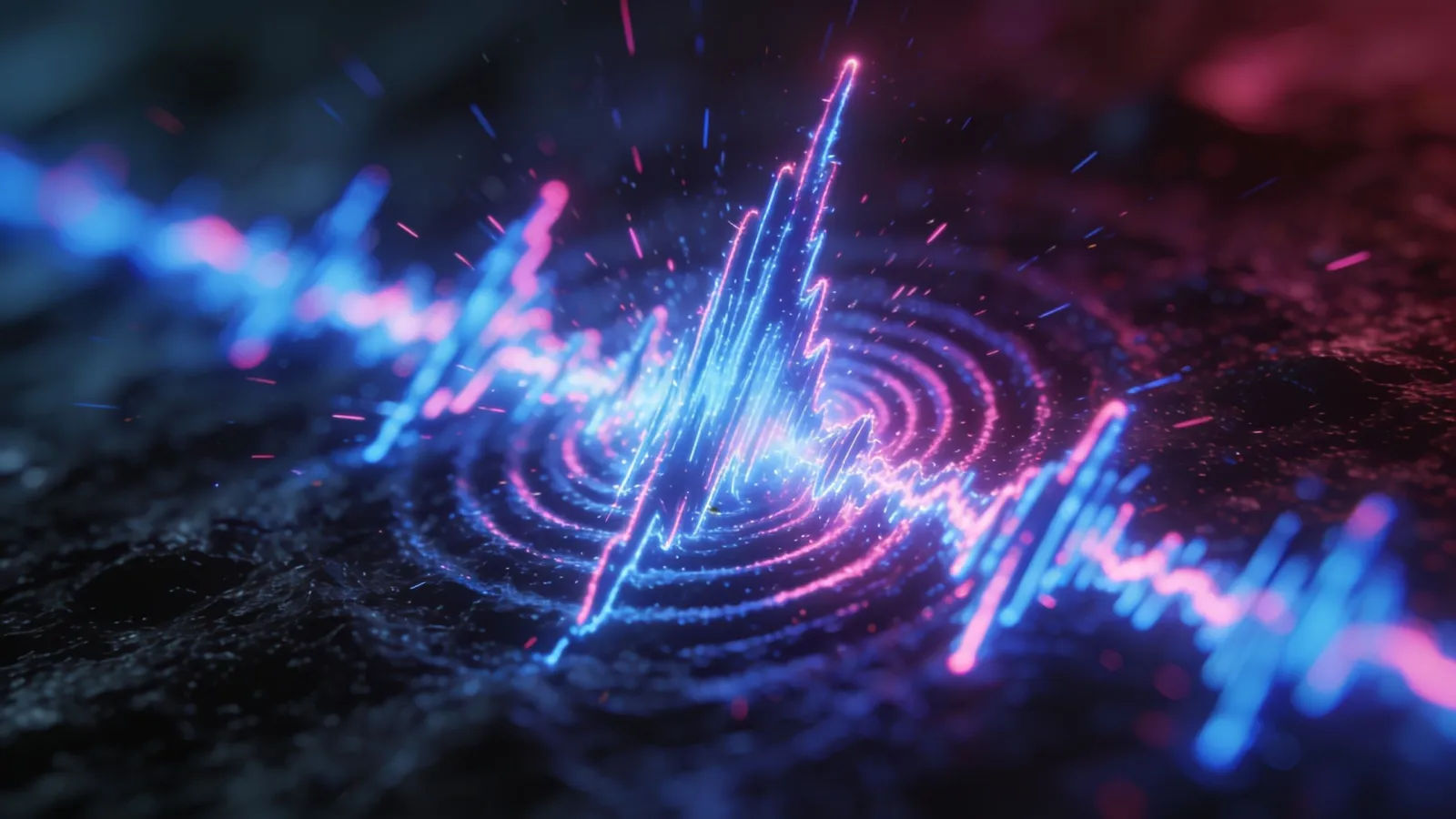Spiking burst audio waveform