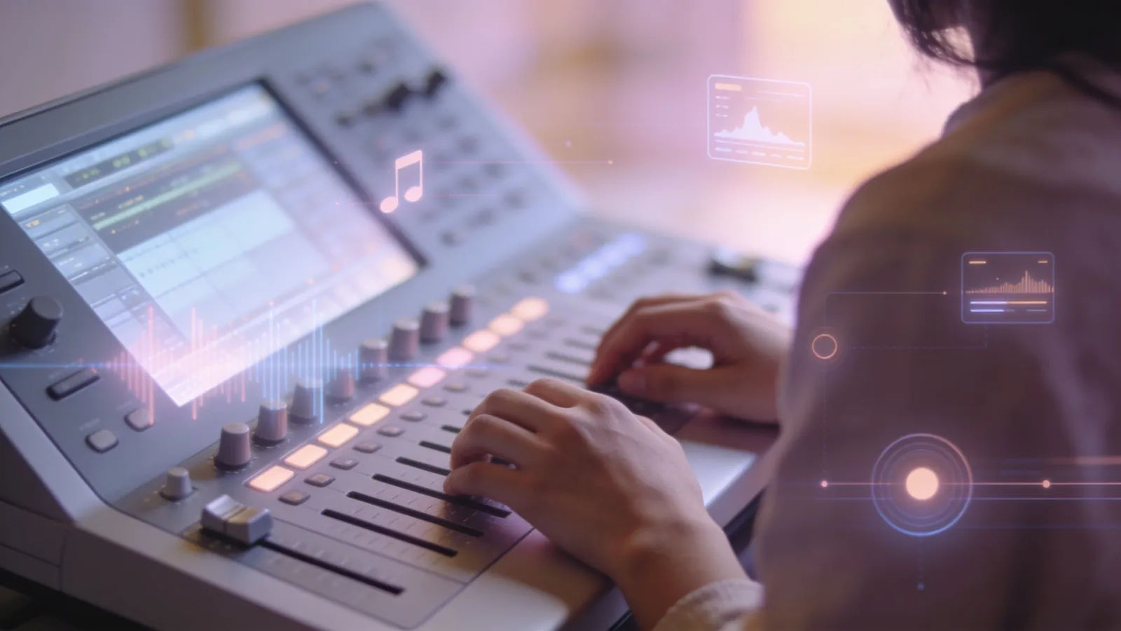 Hands on soft audio console
