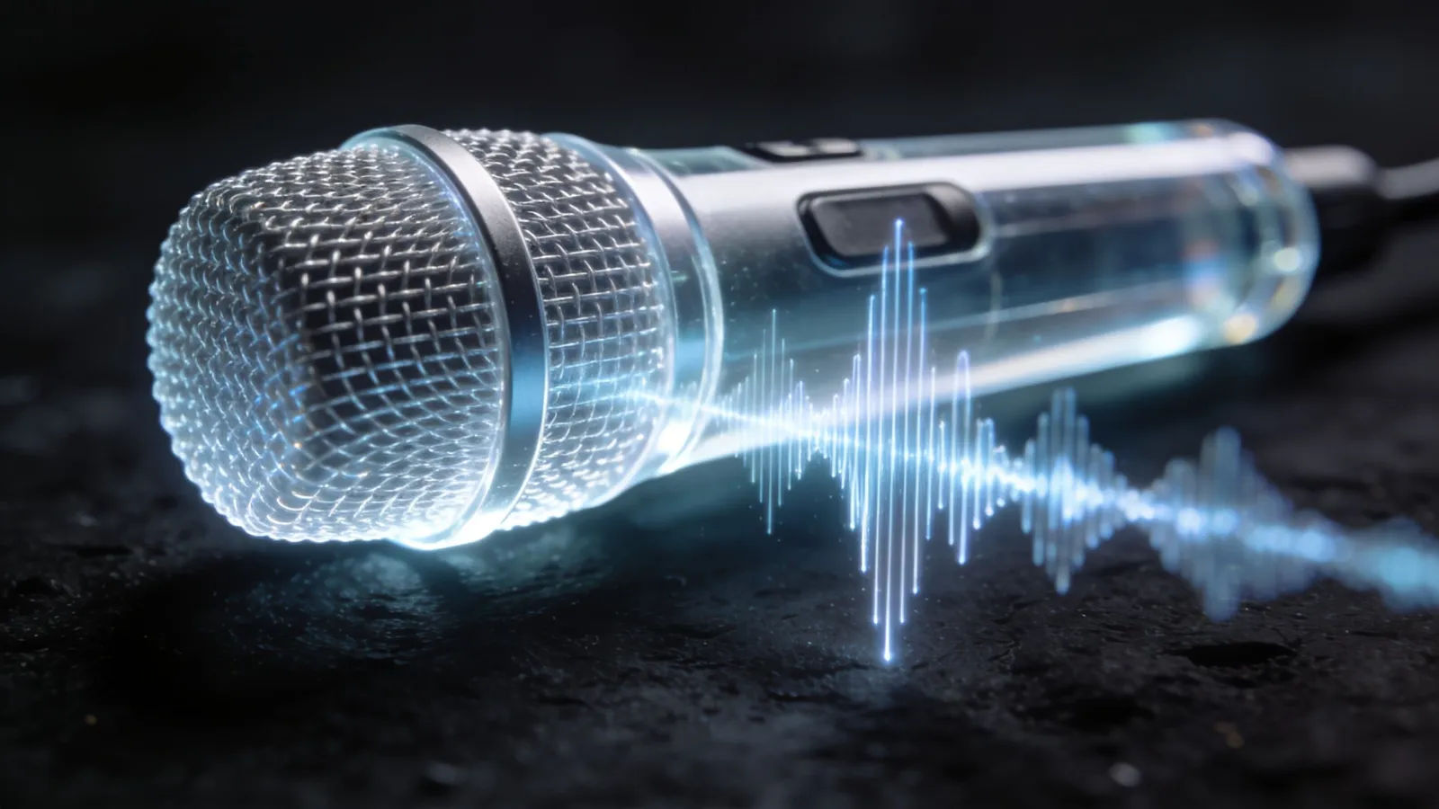 Sharp sleek waveform from modern microphone
