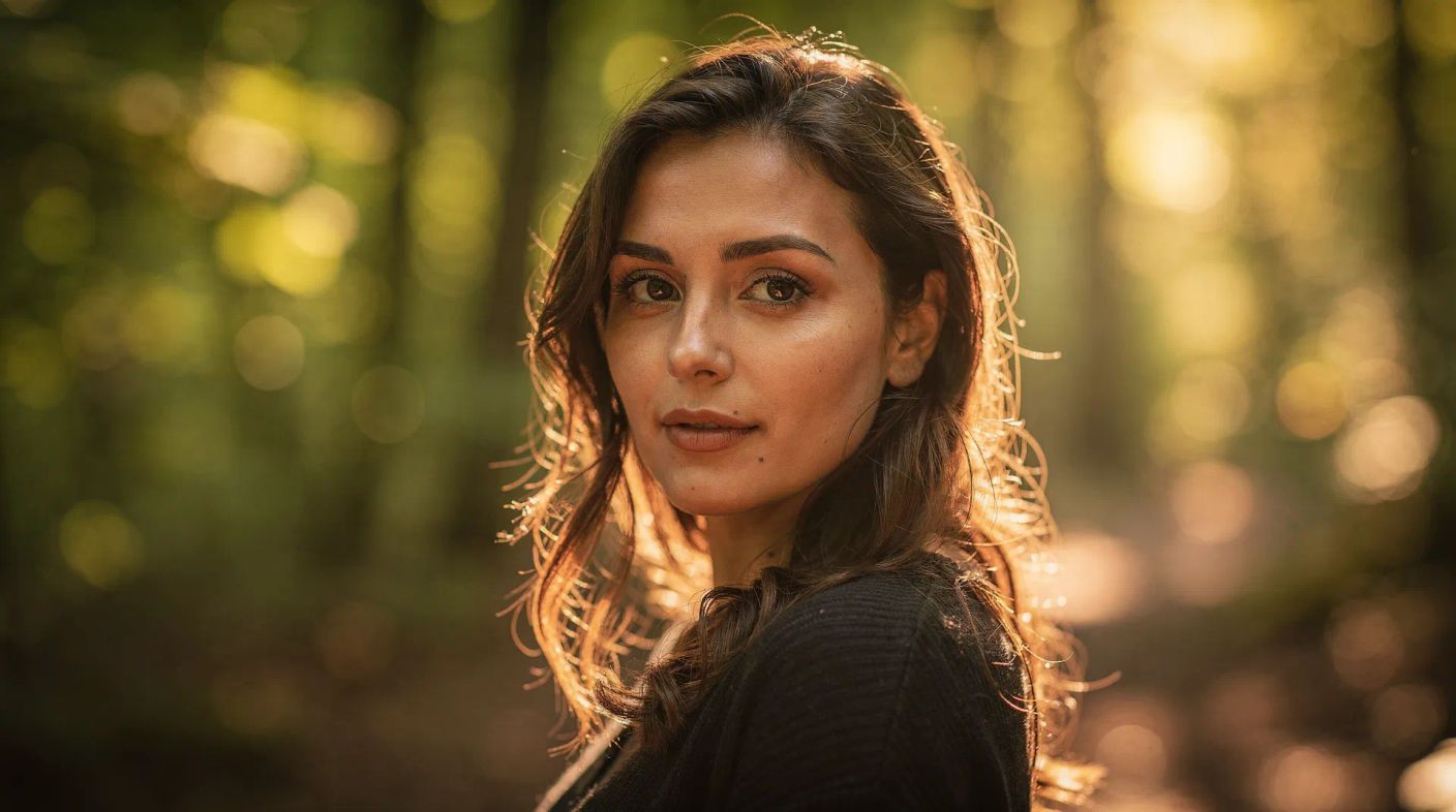 Efecto bokeh: Contraluz en el bosque