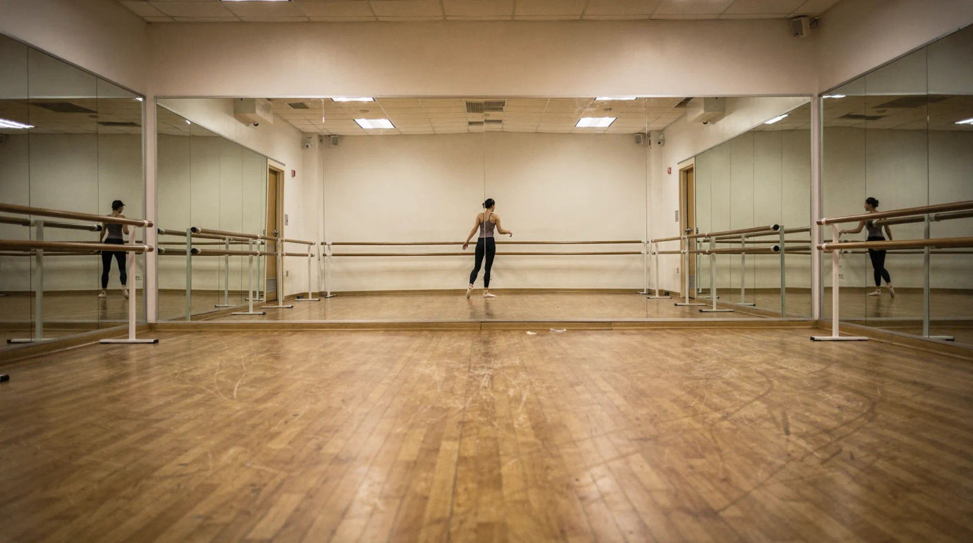 Plano general: La sala de ensayo