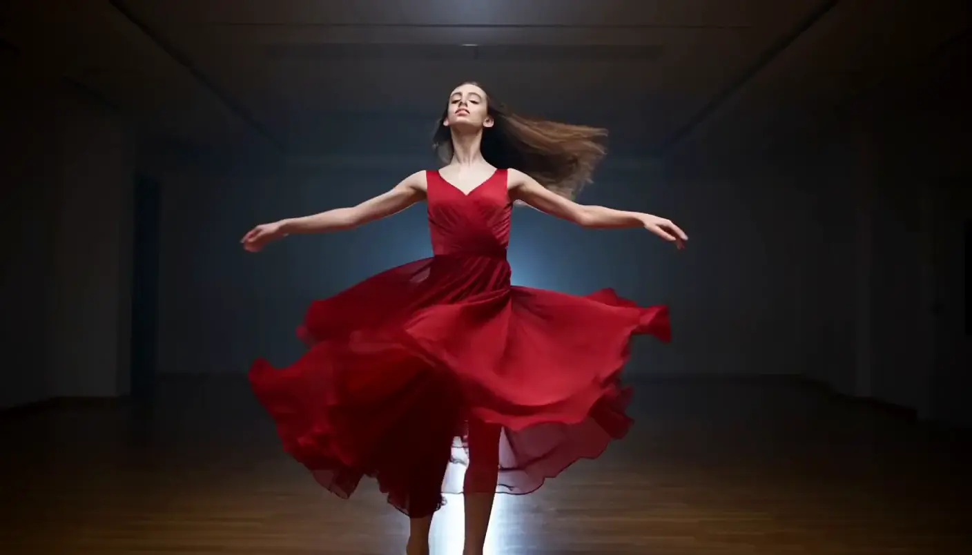 Cámara lenta: El giro de la bailarina