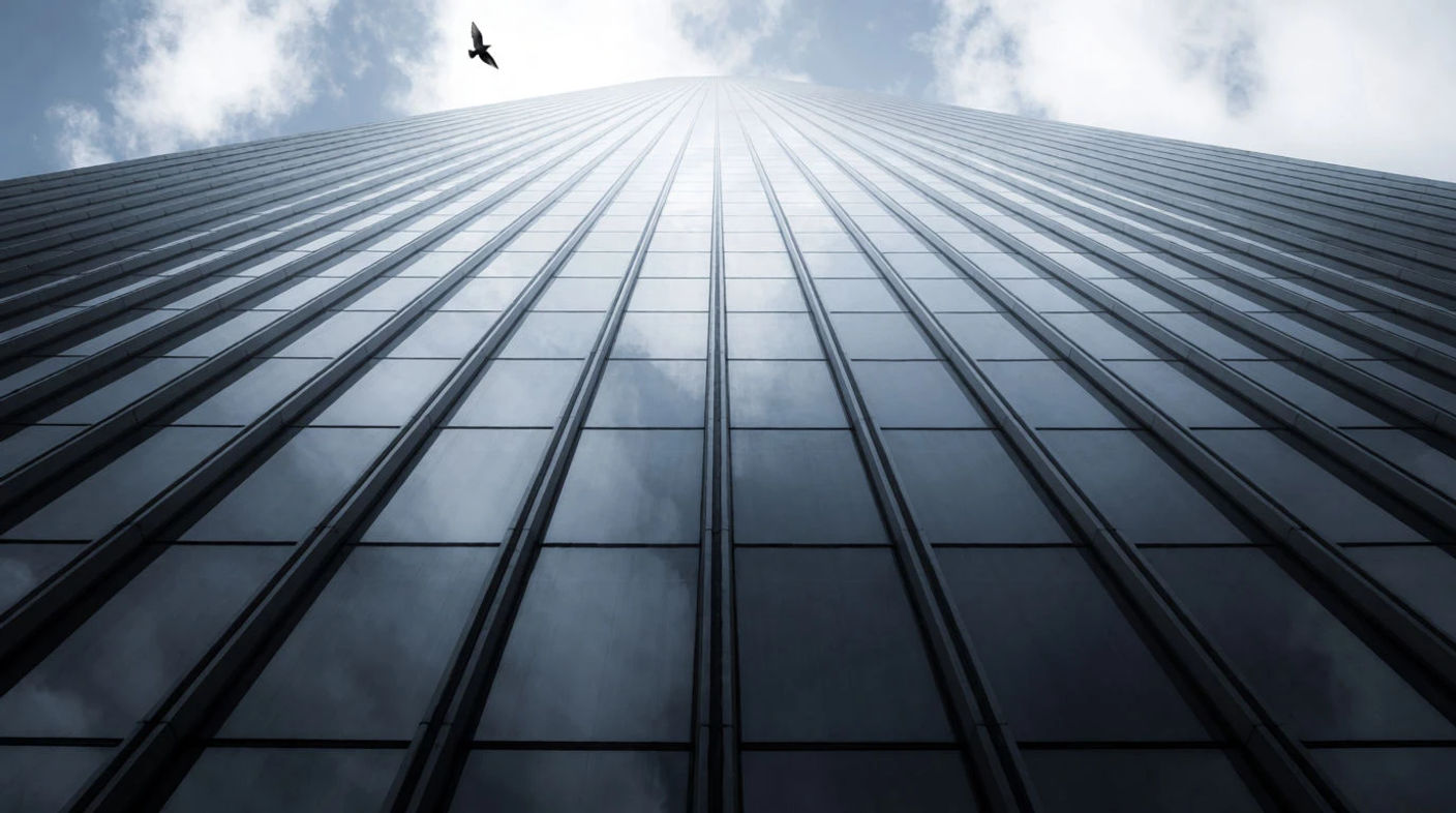 Low angle shot: Skyscraper From the Base