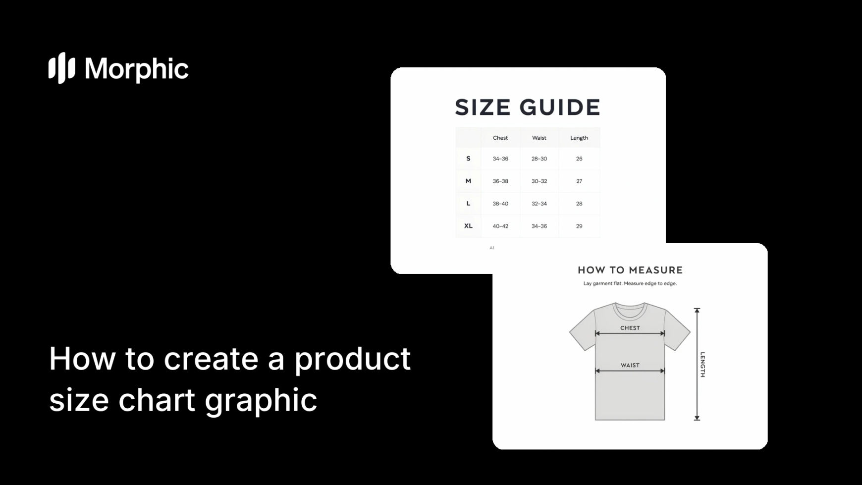 How to create a product size chart graphic