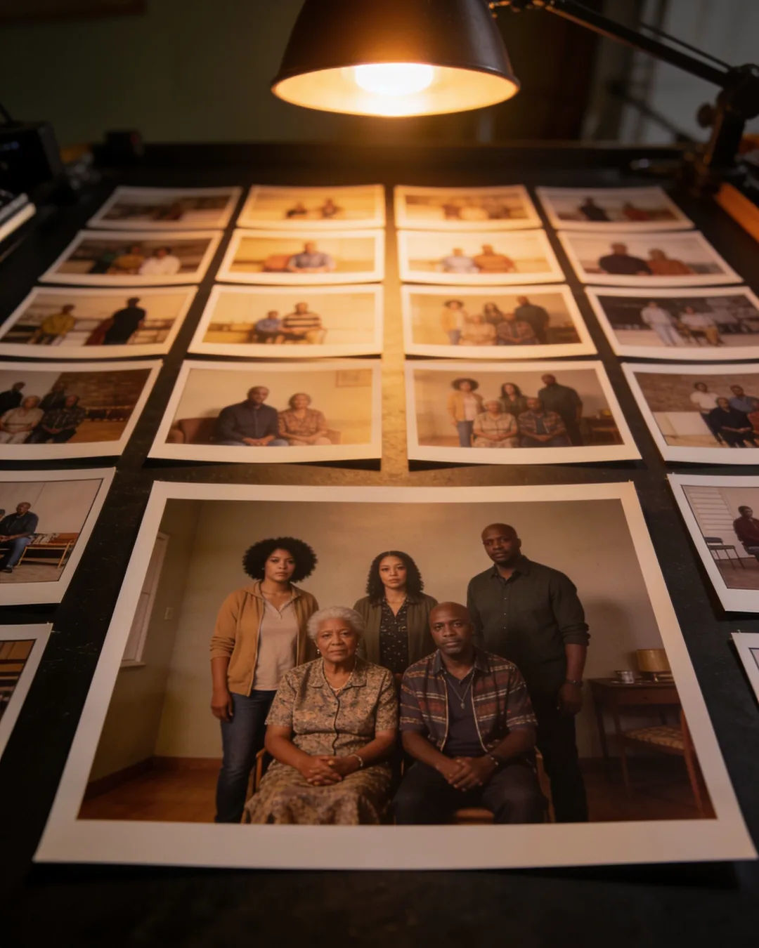 Storyboard cards of a South African family drama laid out on a production table