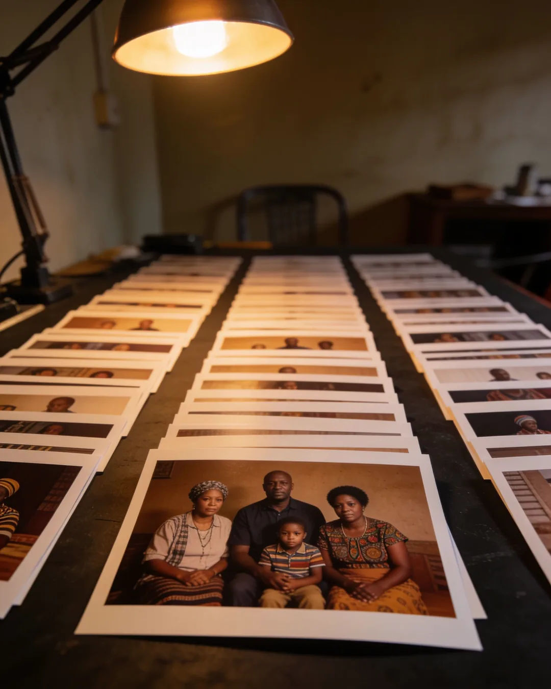 Storyboard cards of a South African Zulu family drama laid out on a production table