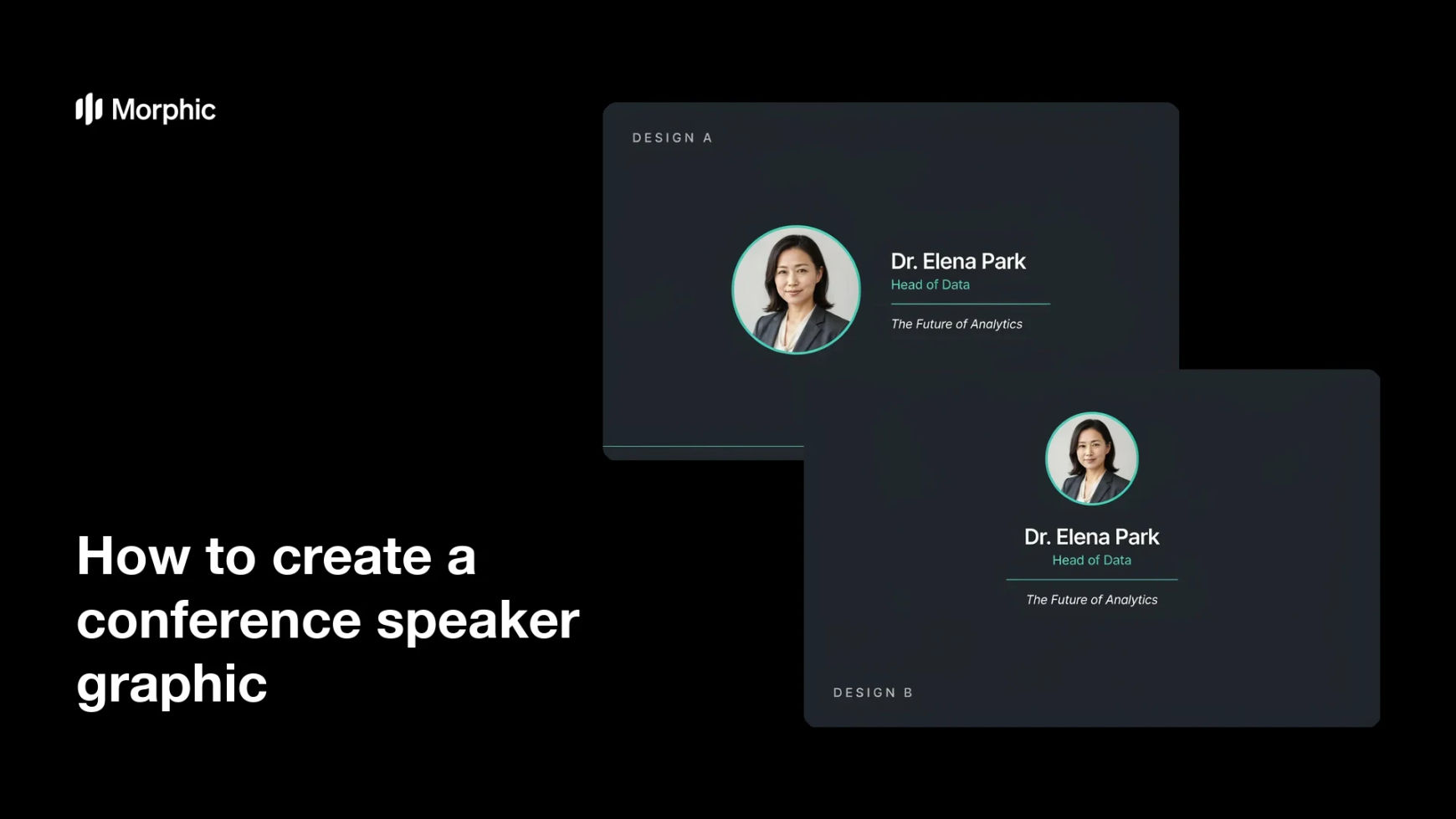 How to create a conference speaker graphic