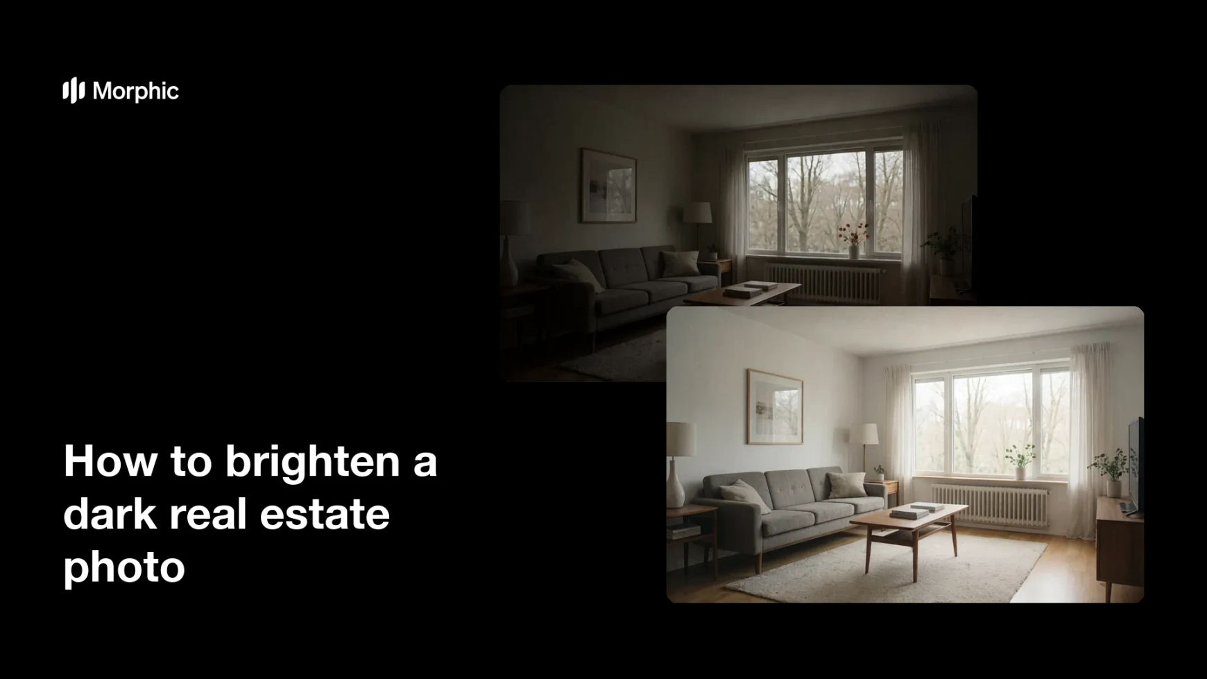 How to brighten a dark real estate photo