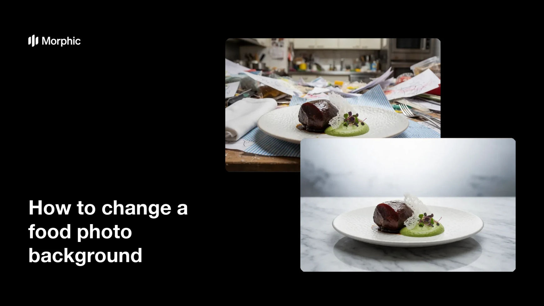 How to change a food photo background