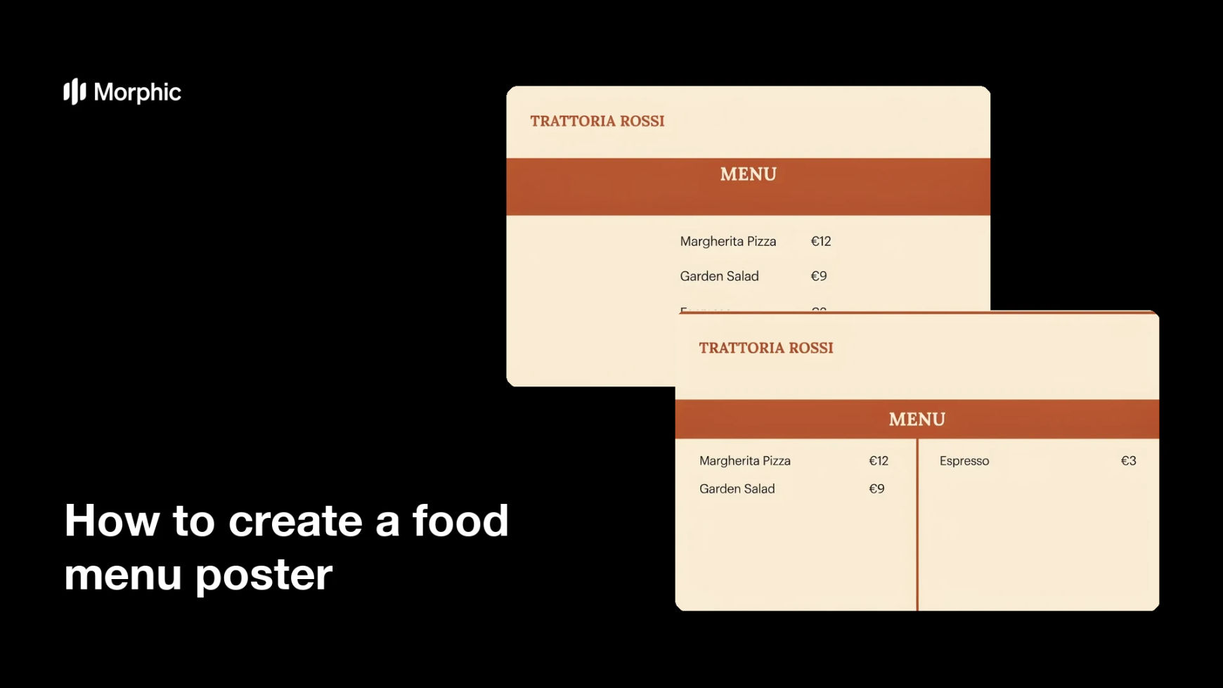 How to create a food menu poster