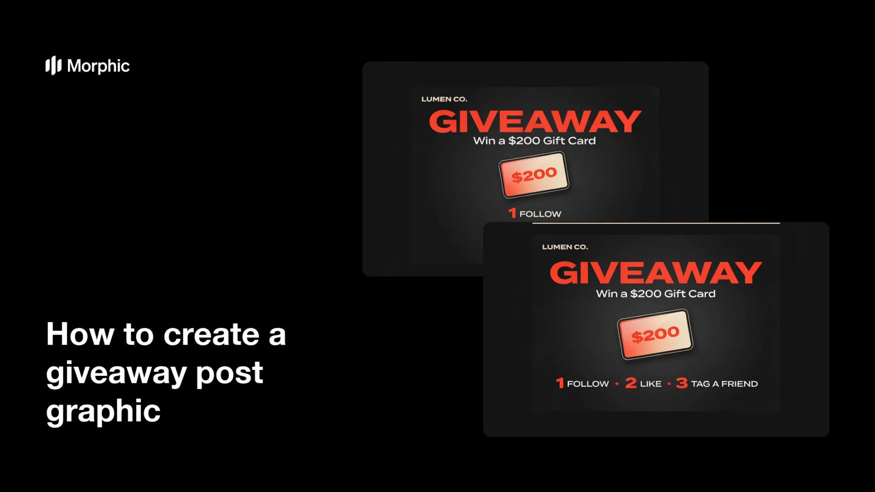 How to create a giveaway post graphic