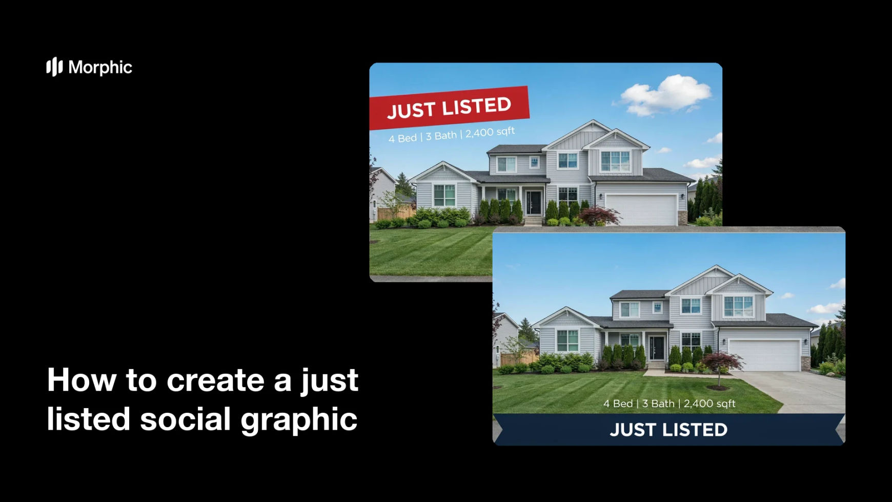 How to create a just listed social graphic
