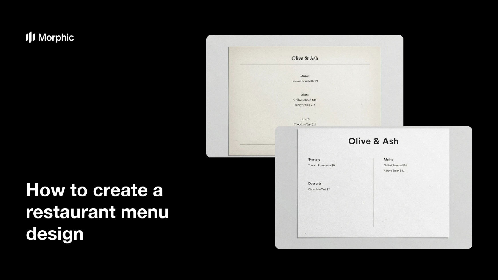 How to create a restaurant menu design