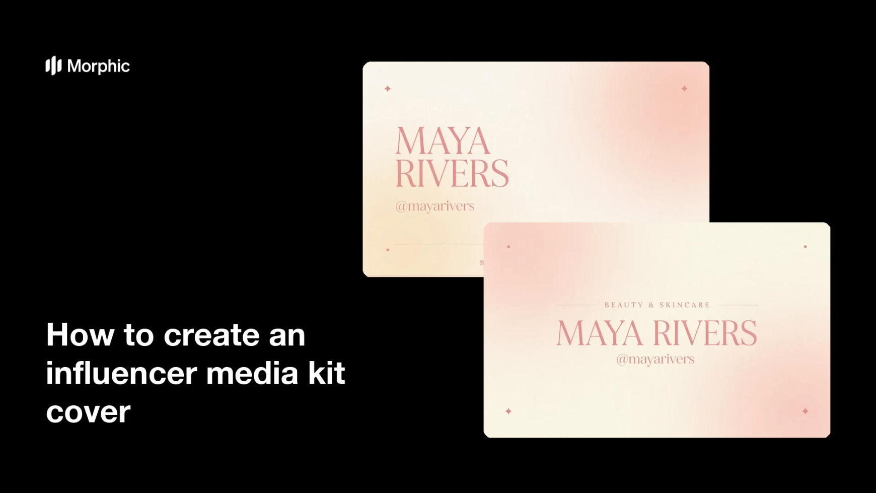 How to create an influencer media kit cover