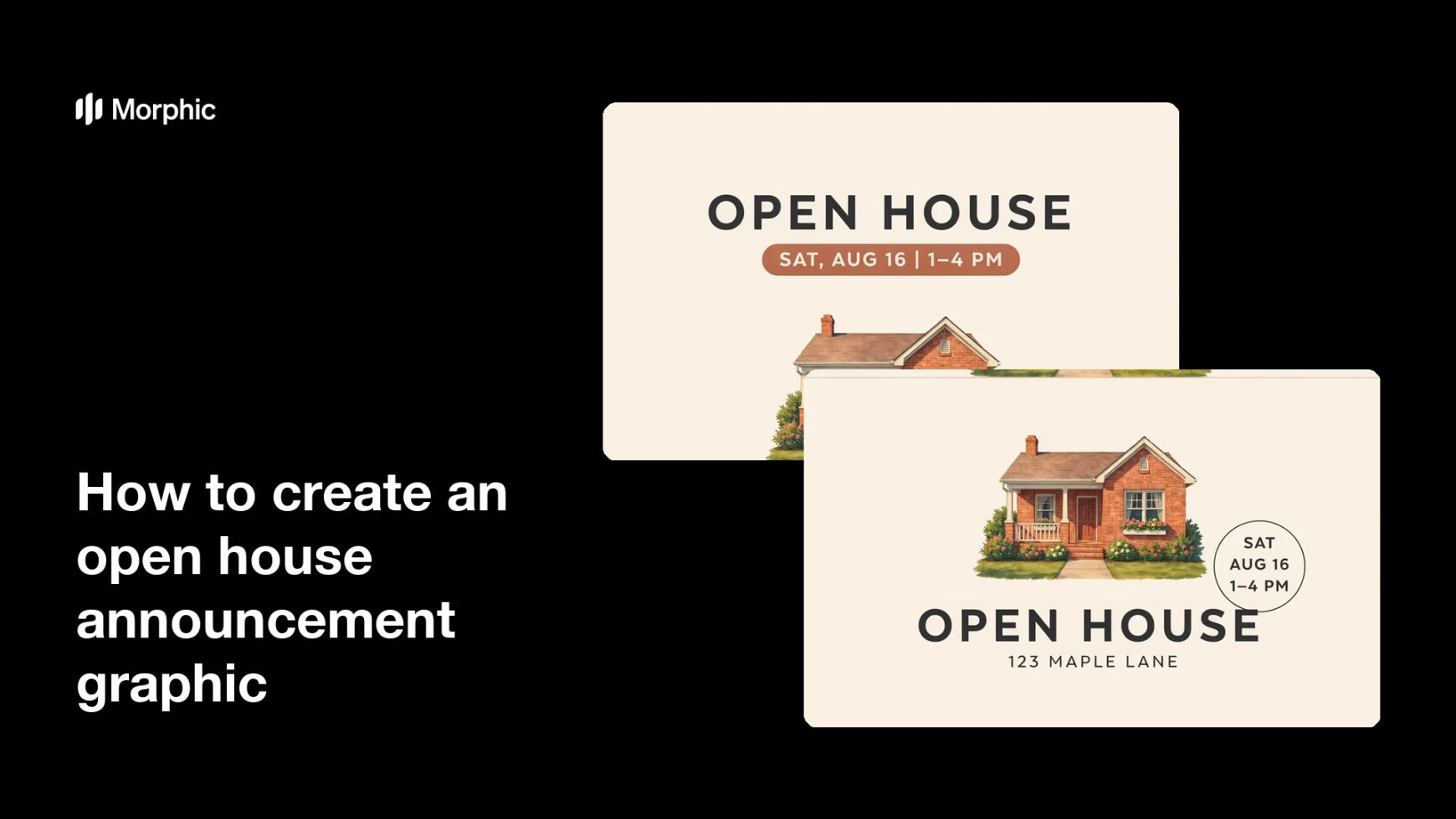 How to create an open house announcement graphic