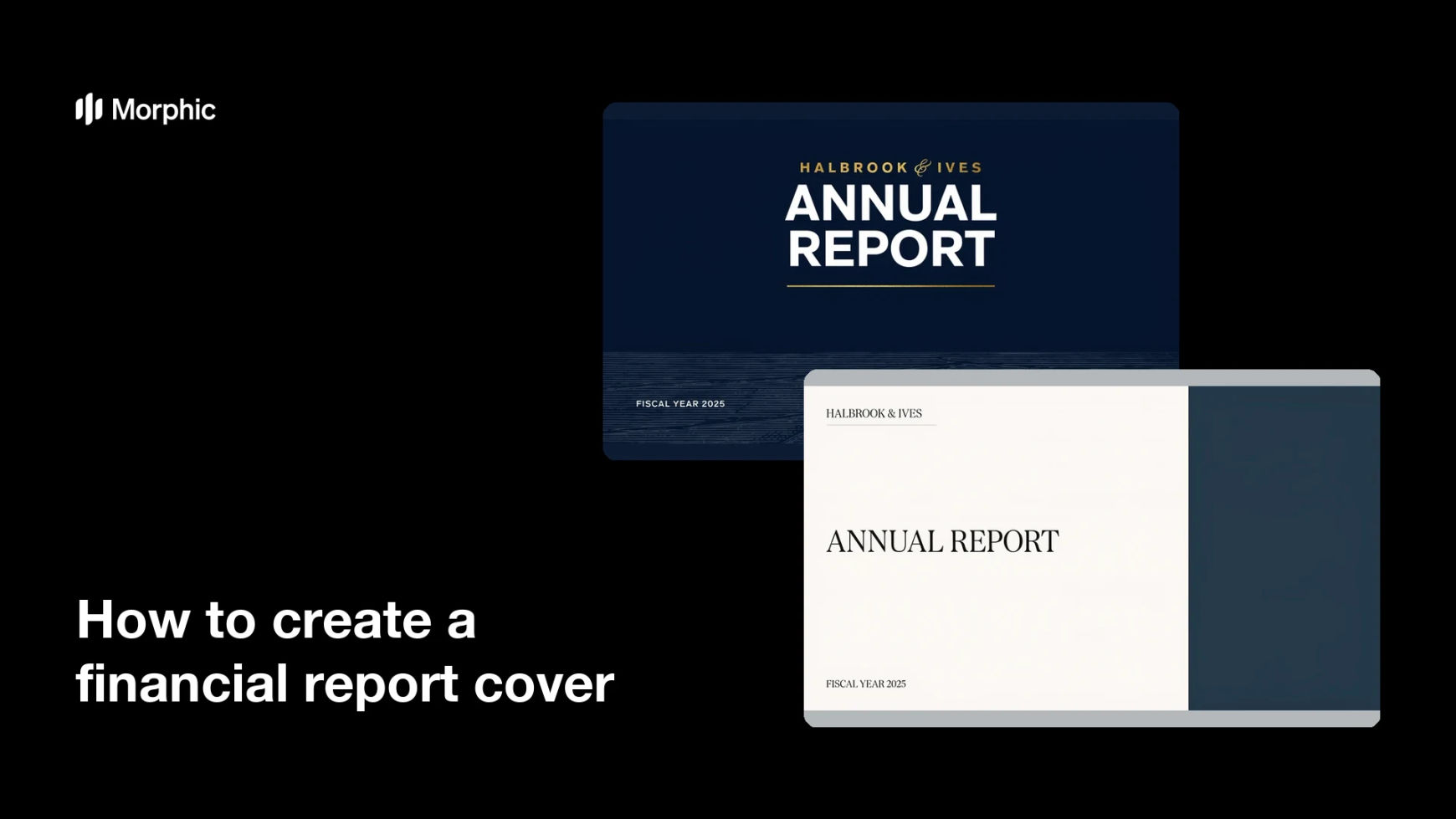 How to create a financial report cover