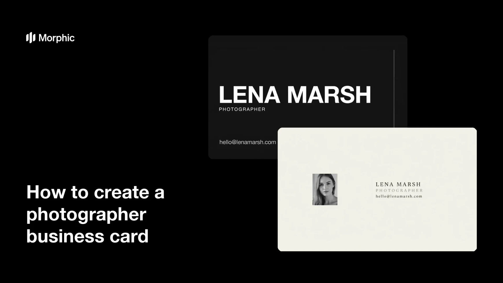 How to create a photographer business card