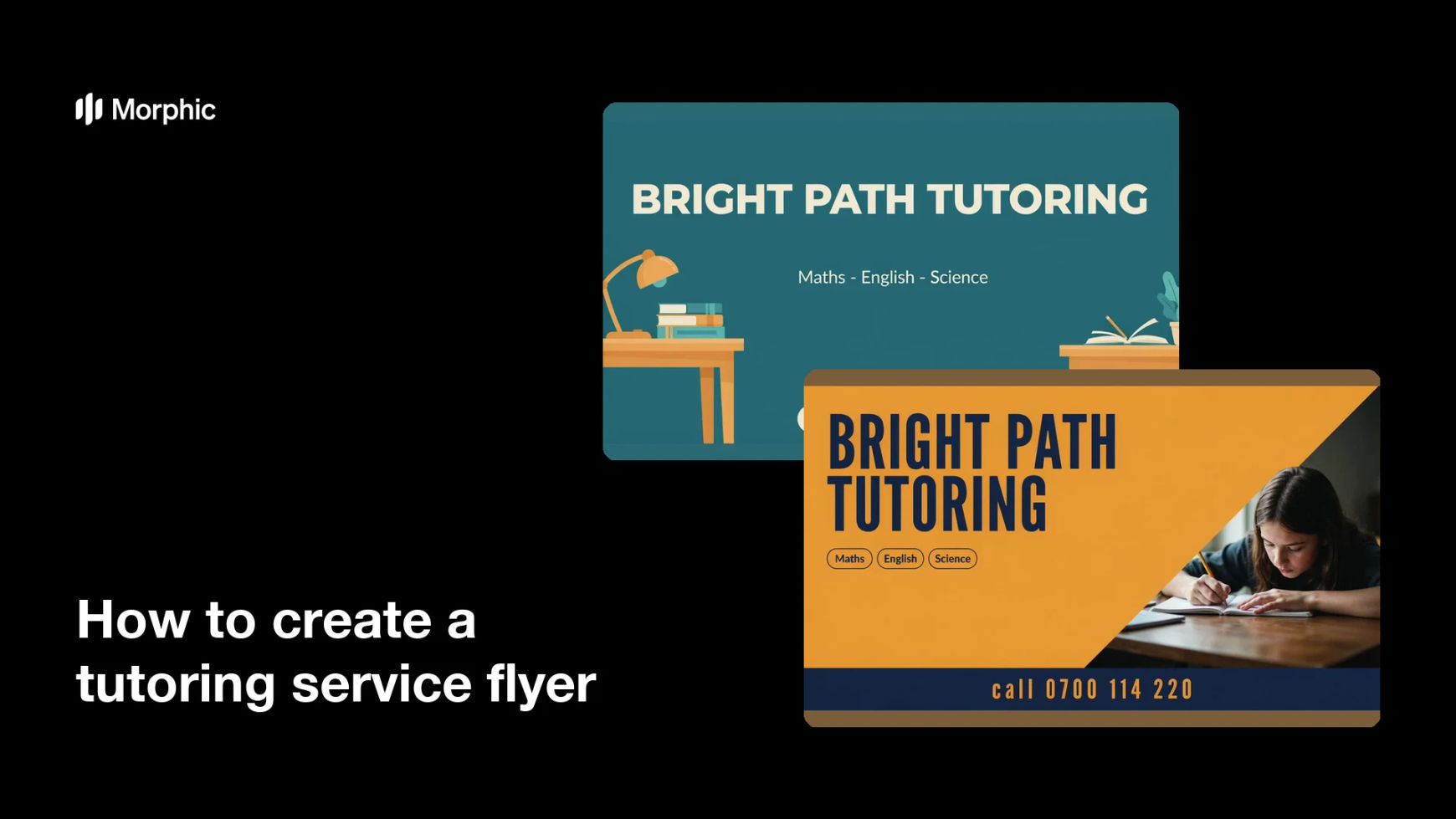 How to create a tutoring service flyer