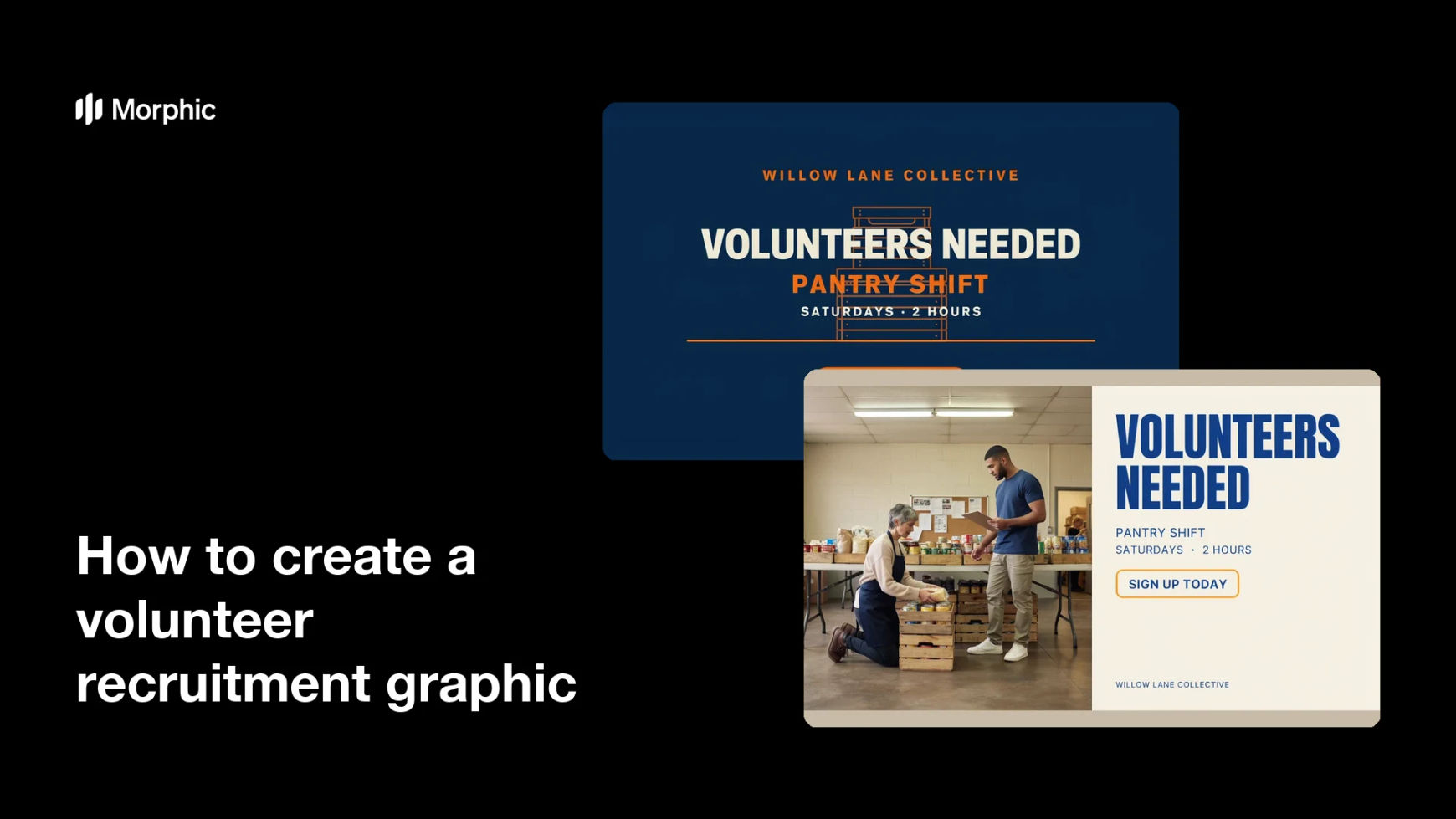 How to create a volunteer recruitment graphic