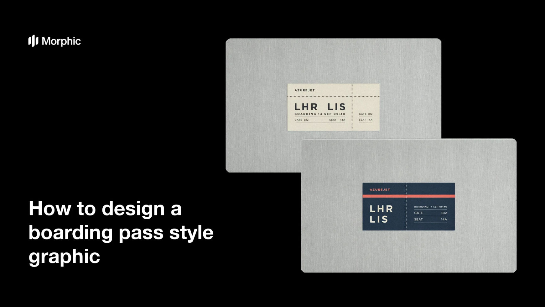 How to design a boarding pass style graphic