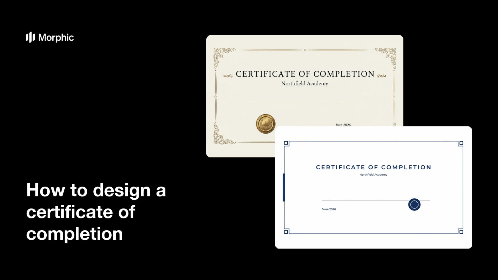 How to design a certificate of completion