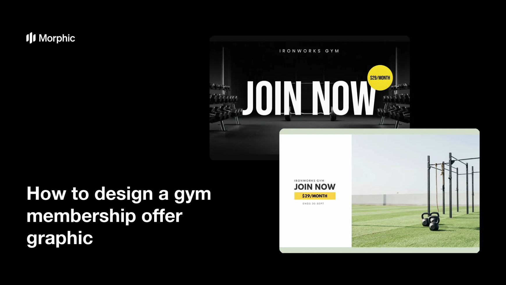 How to design a gym membership offer graphic