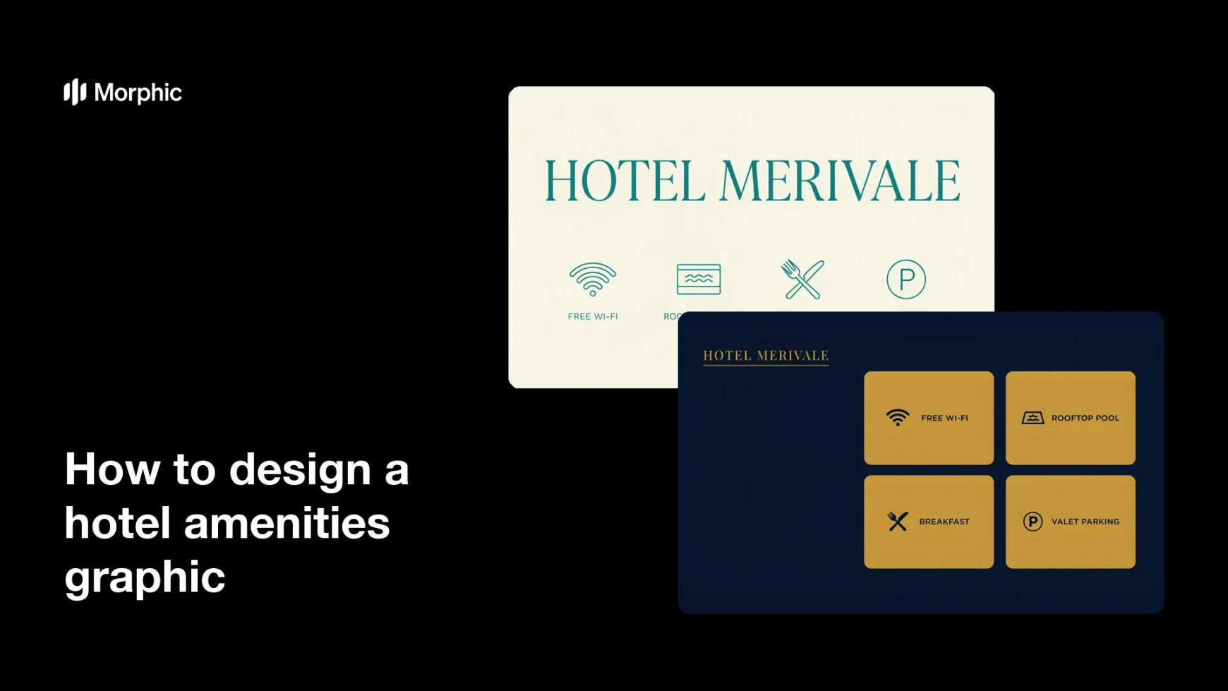 How to design a hotel amenities graphic