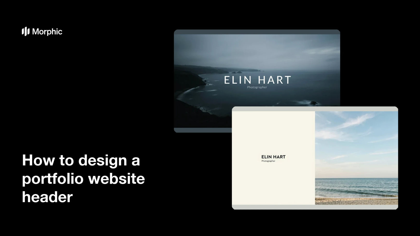 How to design a portfolio website header