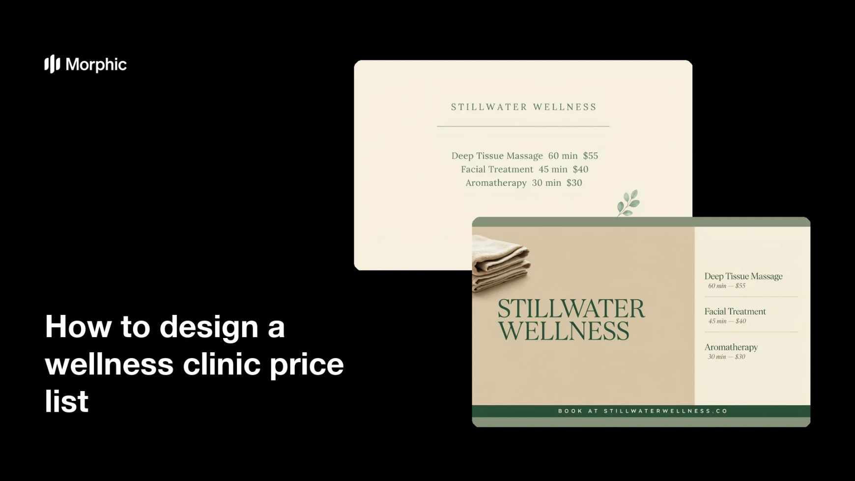 How to design a wellness clinic price list