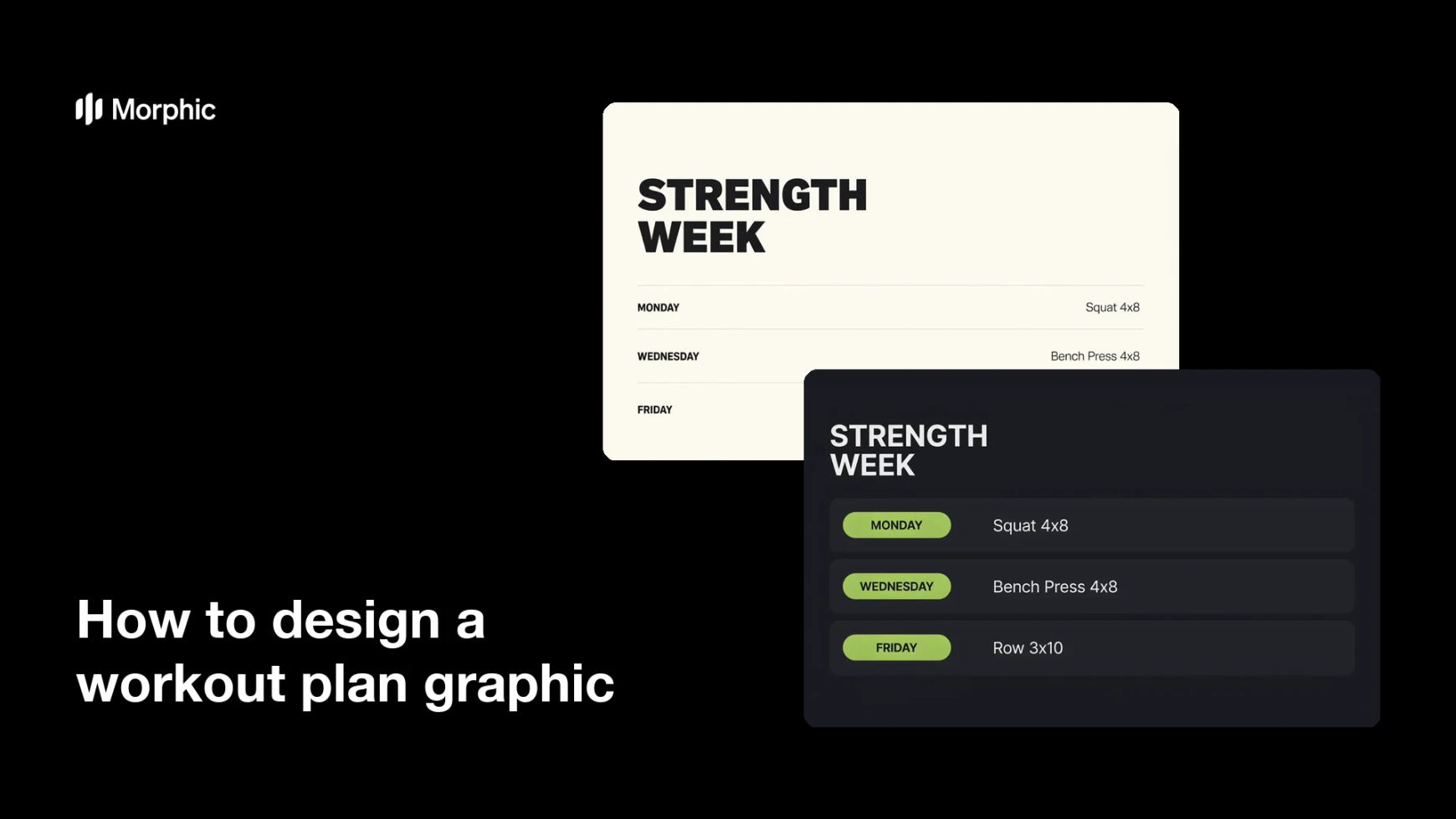 How to design a workout plan graphic