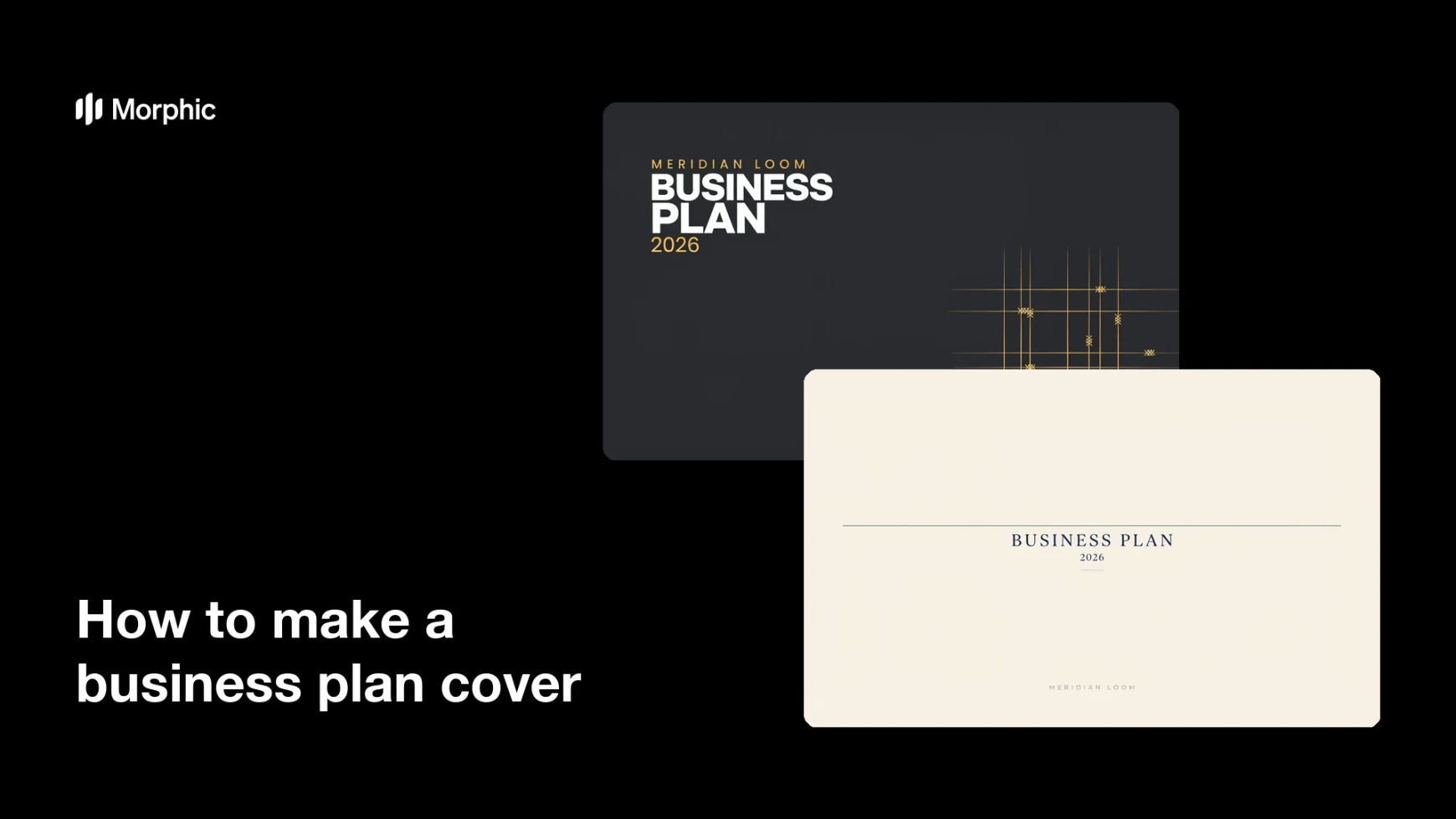 How to make a business plan cover