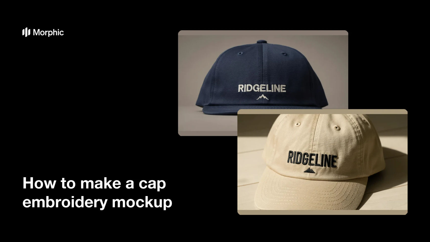 How to make a cap embroidery mockup