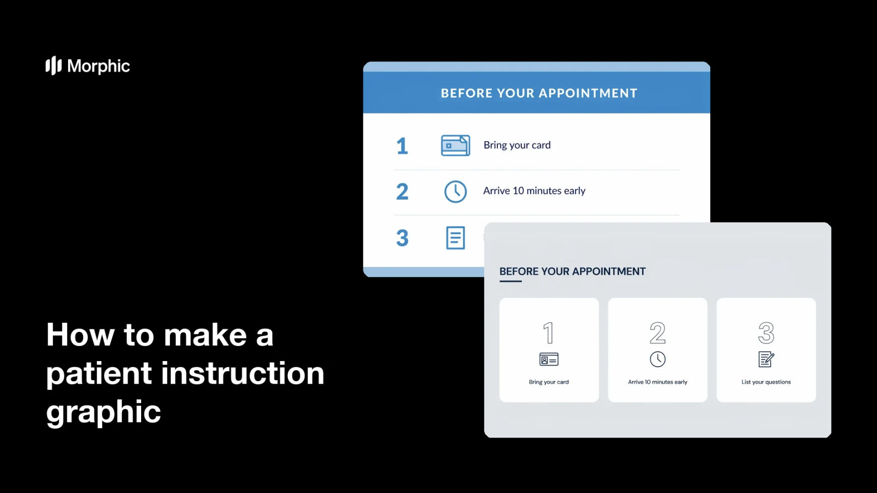 How to make a patient instruction graphic
