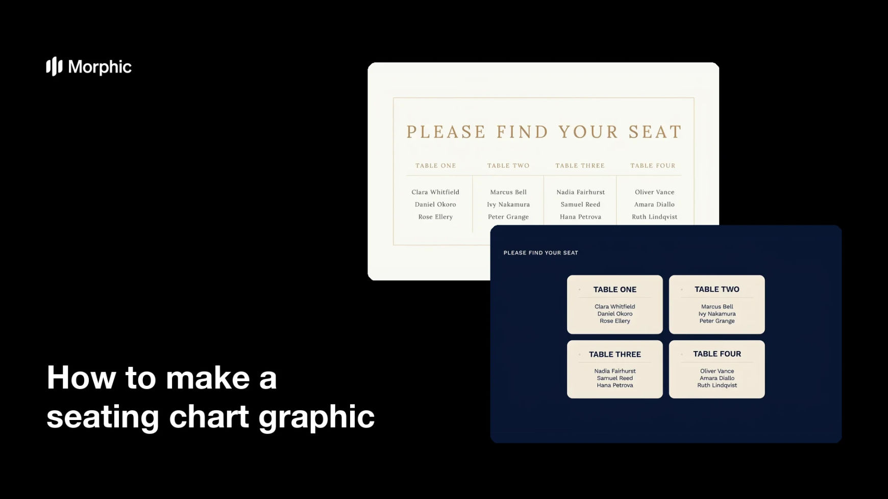 How to make a seating chart graphic