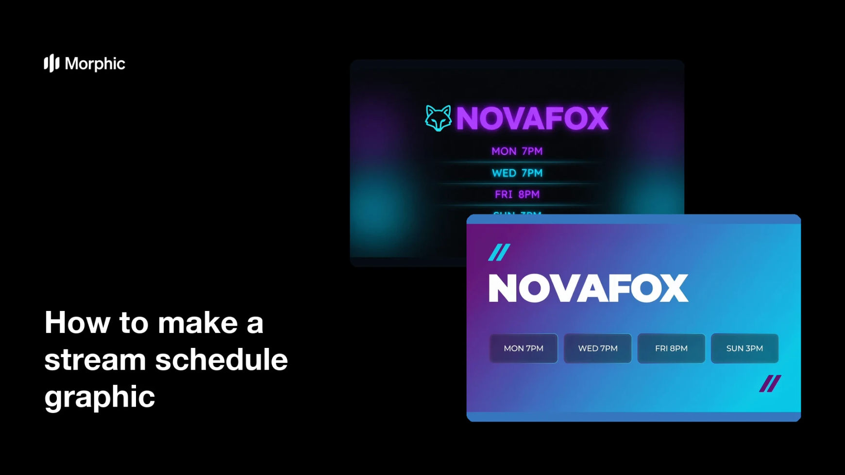 How to make a stream schedule graphic