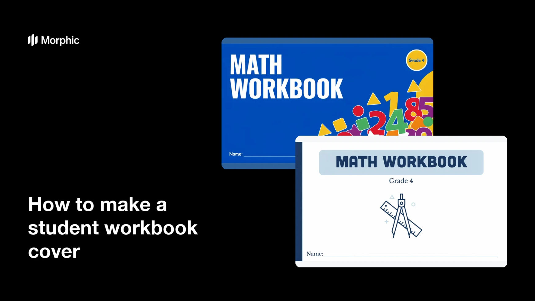 How to make a student workbook cover
