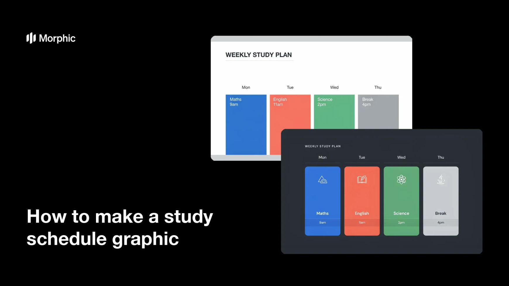 How to make a study schedule graphic