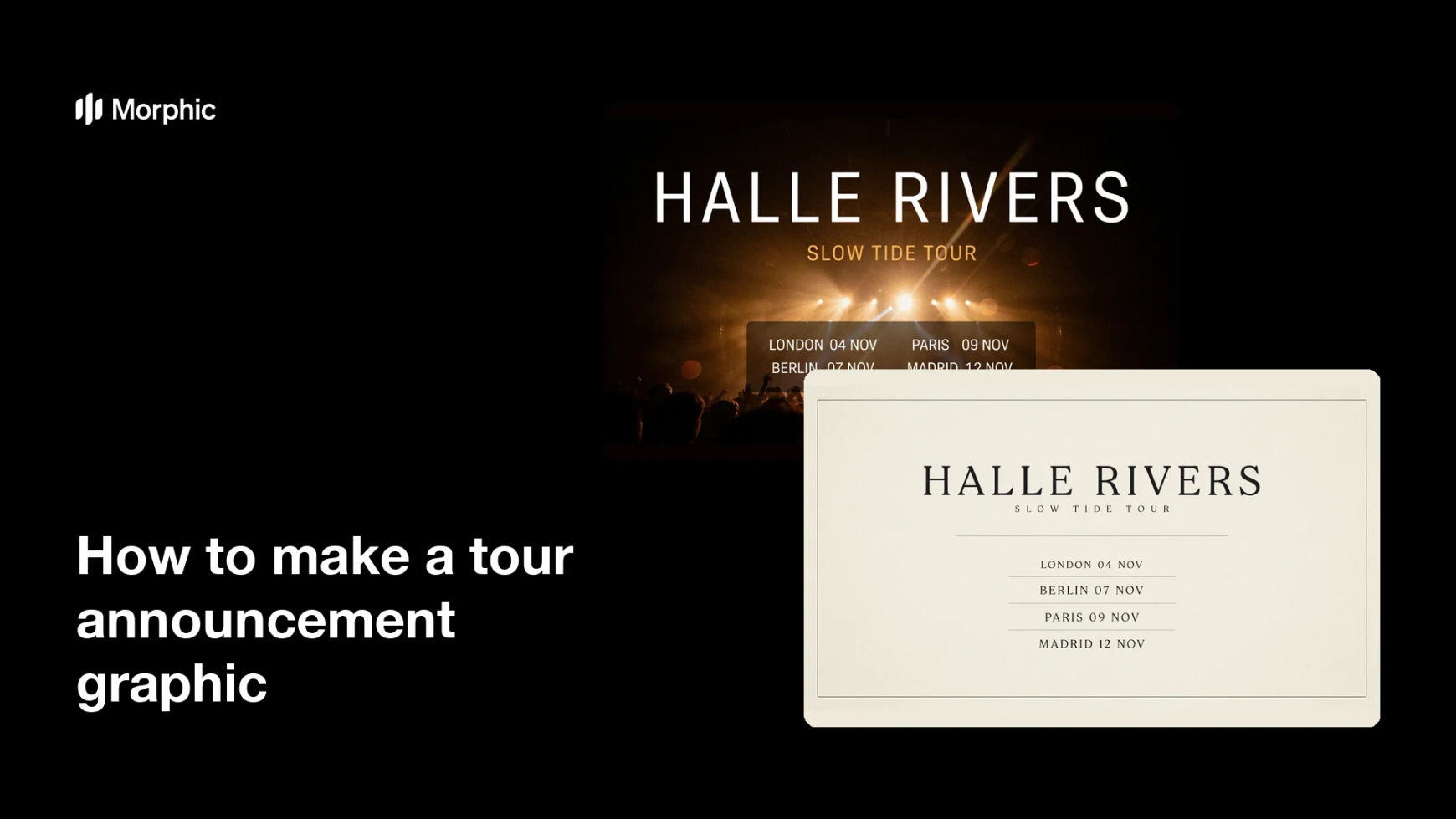 How to make a tour announcement graphic