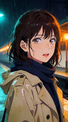 Finished vertical episode frame with the line in English