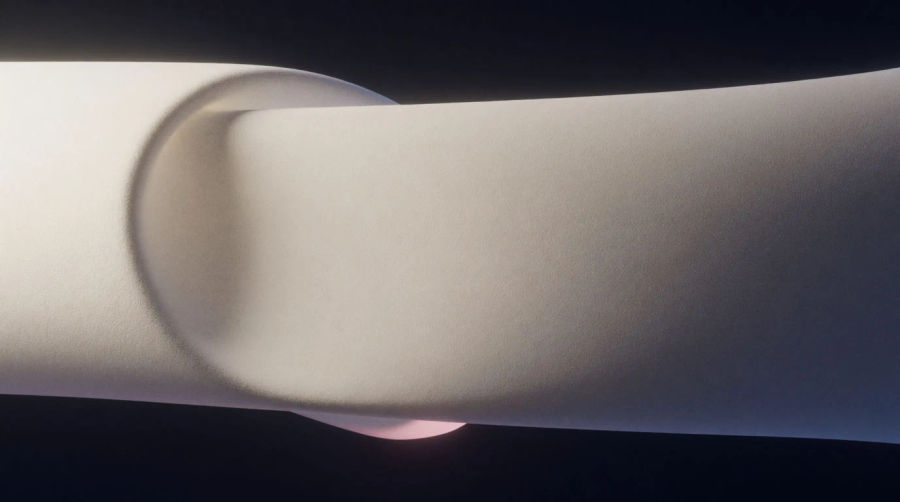 A long steady band of light with even grain across its whole length