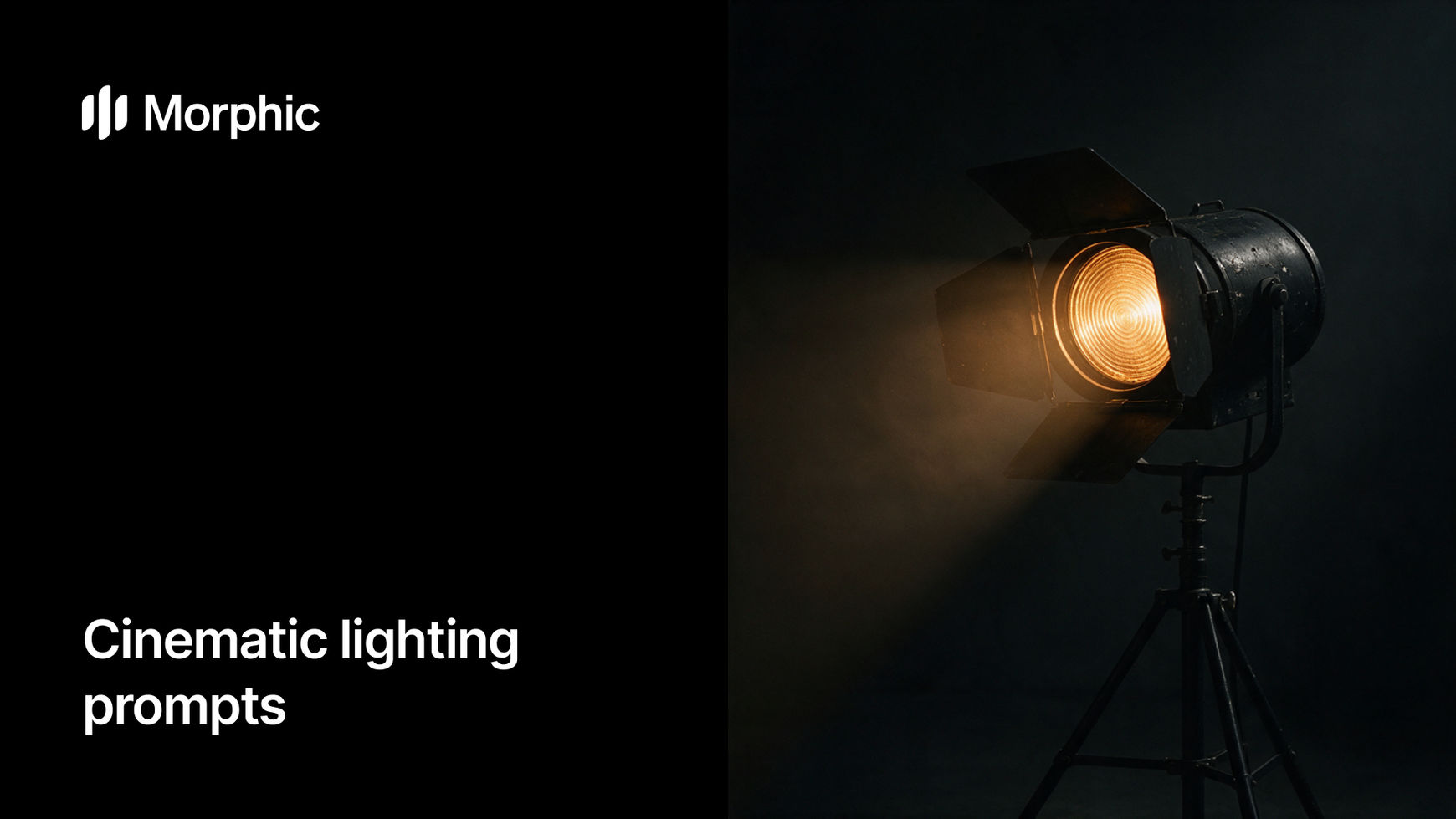 Cinematic lighting prompt library on Morphic