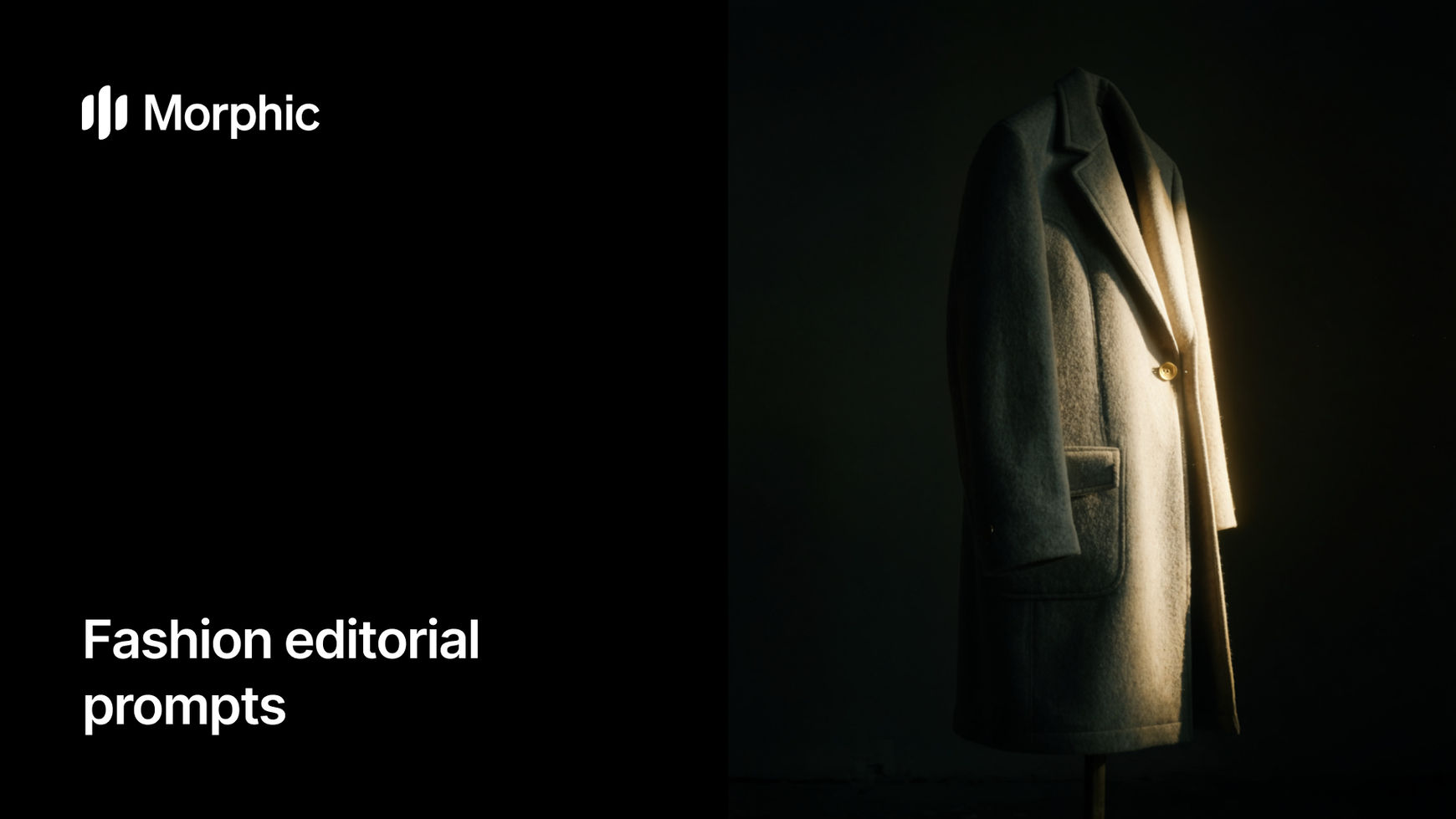 Fashion editorial prompt library on Morphic